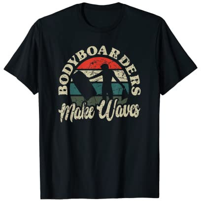 Bodyboard Fahrt Wellen Bodyboarding Retro Bodyboarder Vintage T-Shirt