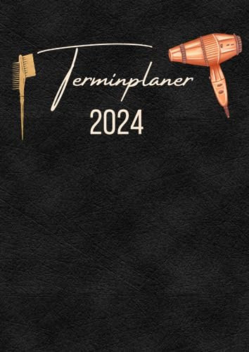 Terminplaner 2024: Friseur kalender 2024 1 woche 2 seiten 15min | Tagesplaner Januar bis Dezember 2024 | Terminkalender mit Uhrzeiten 7 bis 21h Tag | 1 Woche auf 2 Seiten mit Zeit |