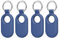 Maectech Tracker Holder Compatible for Samsung Galaxy SmartTag2 Accessories Tag Keychain Ring Item Finders Case Pack of 4 - Blue