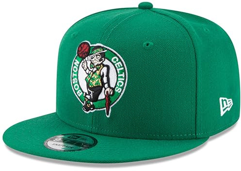 New Era NBA 9FIFTY Snapback-Cap in Schwarz, verstellbar, Einheitsgröße, Boston-Celtics-Grün, Einheitsgröße