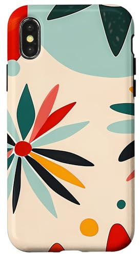 Mid Century Modern Abstrakt Bunte Formen Funky Cool Hülle für iPhone X/XS