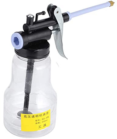 Engrasador Transparente de Alta Presión, Botella de Aceite Lubricante, Pistola de Engrase Manual Flexible, Máquina de Botella de Aceite de Plástico, 250 / 250ml