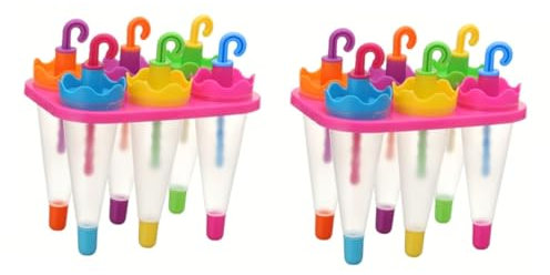 Alipis 2stücke Regenbogen-eisformen Für - Kreative Eiswürfelform Für Partys Und Sommer-snacks Lebensmittelechtem Farblich Variabel