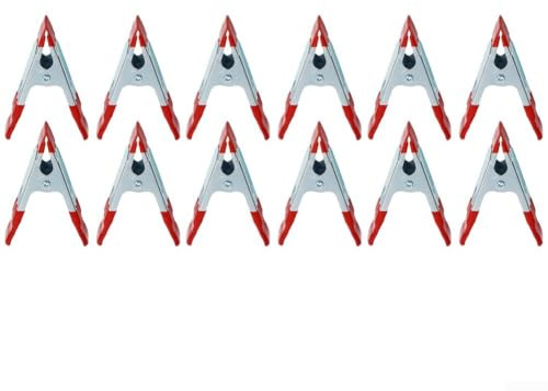 4 Inch Metal Spring Clamps, Set of 12 Heavy Duty Clips for Secure Attachment in Projects