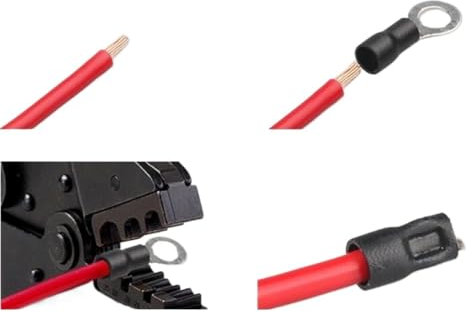 ZDVHOMCB 10PCS RV5.5-4/5/6/8/10/12 AWG12-10 Ring Insulated Terminal Cable Lug Wire Connector Electrical Crimp Terminal Suit For 4-6mm (9,RV5.5-10)