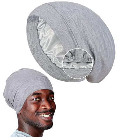 MYGLOAR Bonnet de nuit en soie douce, double couche réglable, protection cheveux, satin respirant