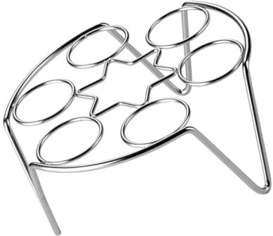 UTHCLO Rejilla Para Cocinar Huevos Al Vapor 2 Soportes Acero Inoxidable De Multifuncional Portátil Plateado Utensilios De Cocina