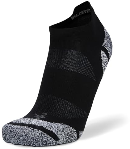 Balega Blister Resist Light No Show Calcetines De Mohair Que Reducen Fricción, Eliminan Ampollas, Mantienen Pies Frescos Y Secos, Sin Amortiguación, Perfectos Para Correr,Small (EU 36-39.5),Nero