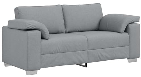 vidaXL Zweisitzer-Sofa Hellgrau 180 cm Stoff, Elegantes Sofa, strapazierfähige Sitzgelegenheit, modernes Design, rechteckig, atmungsaktiver Bezug für Dein Wohnzimmer