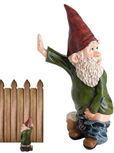 Décoration de Jardin de Nains – Figurines de Nains en résine Mignonnes, Statues de Jardin extérieures Humoristiques | Ornement de Nain Qui pisse résistant aux intempéries, Sculpture de Nain ludique