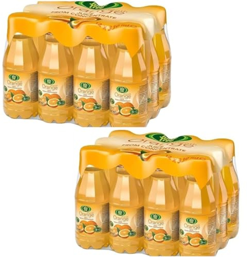 FAKHRI Tree Orange Juice 24 x 330ml – 100% Pure Squeezed Orange Juice – No Added Sugar – Halal, Glass Bottles, Refreshing & Zesty Drink