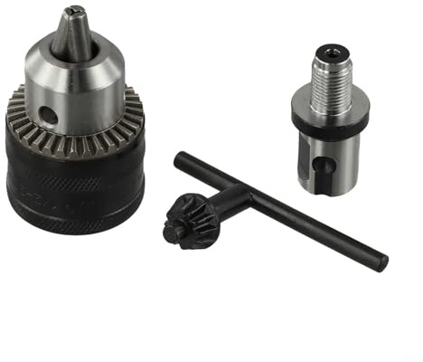 Bebykilemi 3/4 Inch to B16 Taper Shaft /2-20UNF Thread Magnetic Drill Chuck Adapter Set with 3 Jaw Drill Chuck and Key Wrench for Weldon and General Shank Power Tools(2)