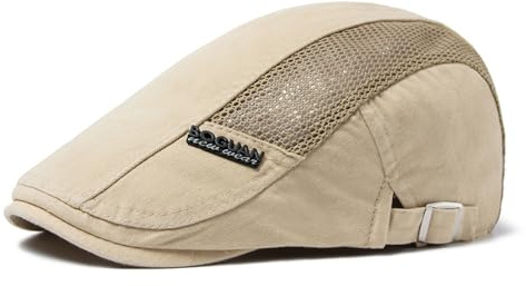 Rayson Barett Cap Herren Sommer Netz Schiebermütze Atmungsaktiv Gatsby Newsboy Cap Retro Baskenmützen Unisex