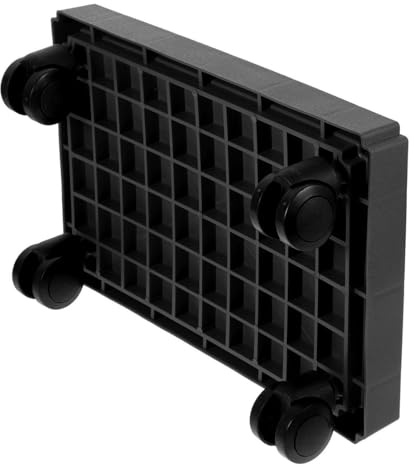 CRAFTHROU Supporto Girevole per Vaso Rotondo Nero, in Plastica con Ruote | Base per Fioriera Facile da Spostare, Mantiene L’area Pulita, Capacità di Carico Elevata
