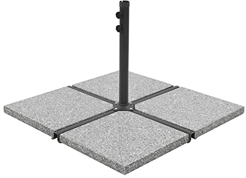 Ordellia Placas de peso para sombrilla, triangulares de granito gris, soporte para sombrilla de balcón, sombrilla de jardín, sombrilla con alta estabilidad y seguridad en terraza