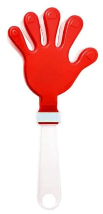 Generisch 28 cm Handklatscher für, ideal zum Anfeuern, für Konzerte, Sportveranstaltungen Partys (Red, 28cm)