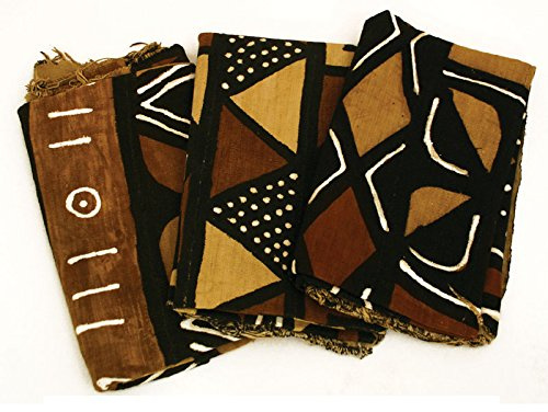 Authentic African Bogolan Mud Cloth Bambara - Mali Vib (4 Color)