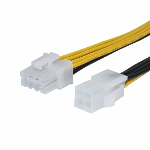 C53 Mainboard Stromadapterkabel - 4-pol Buchse auf 8-pol Stecker, ATX zu EATX/EPS, 18cm
