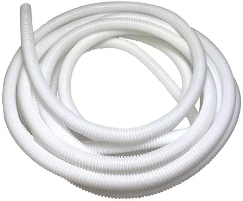 White Corrugated Conduit Split Plastic Flexible Cable Tidy Solution Tube Trunking 10mm - 5m
