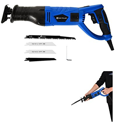 Lot de 4 scies sabre 750 W avec lame de scie sabre professionnelle 2700 tr/min pour bois, métal, scie sabre électrique