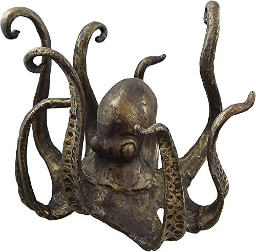 Octopus Coffee Mug Holder, Mug Holder Pendant, Tea Cup Holder, Vintage-Style Large Decorative Resin Octopus Table Topper/Statue Ornament Coffee Bar Accessories for Home Kitchen