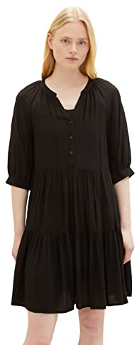 TOM TAILOR Denim dam klänning 1035899, 14482 - Deep Black, S