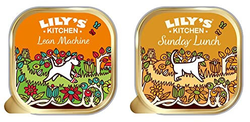 Lily's Kitchen Lean Machine Complete Adult Wet Dog Food (10 x 150g), Brown & Adult Sunday Lunch Wet Dog Food (10 x 150 g)
