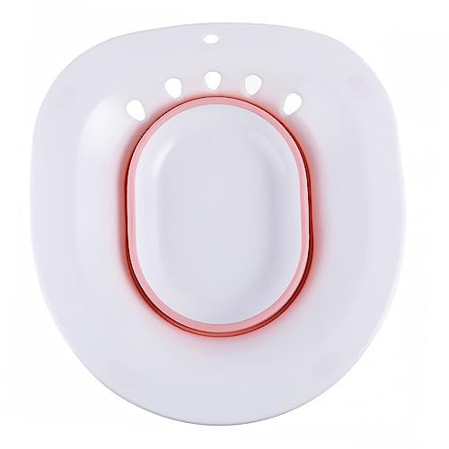 Ipetboom Klappbares Damenbidet Aus Kunststoff Faltbares Sitzbad Mit Überlaufschutz Passgenau Für Standardtoiletten Tragbar Für Schwangere Und Mütter Hygieneorientiertes Intimwaschbecken in Rosa
