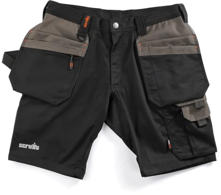 Scruffs Worker Plus Holster Shorts, Black, 34 (T56205)
