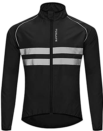 Fahrradjacke Herren Wasserdicht Atmungsaktiv Sommer Radtrikot Jacke Langarm Stehkragen Fahrradtrikot Vollständig Reflektierende Warnjacke Dünn Softshell Radfahren Jersey Mantel Radsport Bekleidung