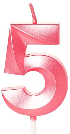 Candela con numero rosa, candele di compleanno per torta, candele di buon compleanno, candele per torta di compleanno, decorazioni per torte per bambini, ragazzi, matrimoni, azienda, anniversario,