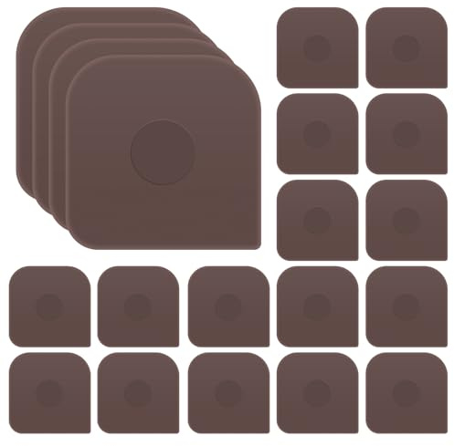 Grattoir à poêle, grattoir à casseroles, lot de 20 grattoirs en plastique, anti-rayures pour la fonte, grattoir de nettoyage de casseroles (marron)