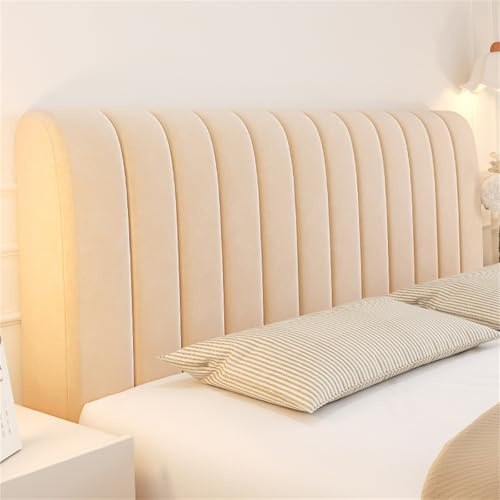 Chickwin Bett Kopfteil Bezug, Antikollision Weicher Stretch Bed Headboard Cover, Waschbar Abnehmbar Bettkopfteil Hussen, Staubdicht Bett Kopfteil Abdeckung für Schlafzimmer (160cm,Kamel)