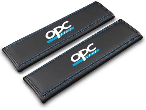 2 Stück Gurtpolster Lederfür Opel OPC LINE Astra G H J K F Corsa D Zafira Schulterpolster Polsterung Zubehör für den Autoinnenraum