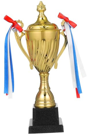 HANABASS Coppa in Metallo Color Oro Resistenza Elevata e Design per Competizioni Atletiche e Esposizione su Scaffali