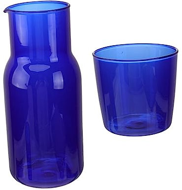 SOIMISS Juego de Vasos de Vidrio Borosilicato Azul, 2 Piezas