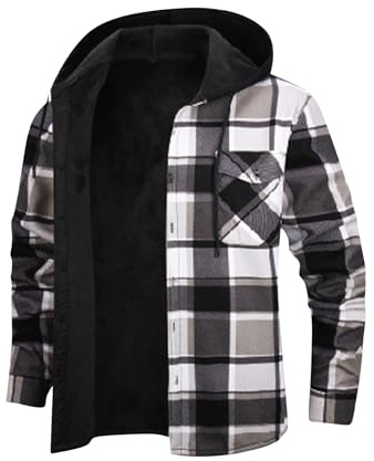 Veste Chantier Homme Randonnée Zippe Sweat À Capuche Zippé Chaud Blousons Manteau Hiver Vêtements Blouson De Travail Hiver Anorak Coupe Vent Homme Tres Veste L