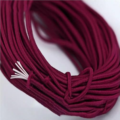Banda elástica redonda de 2 mm, cuerda elástica de colores, cordón de goma, accesorios para el cabello, banda elástica, cordón elástico con cuentas, costura, prendas de vestir - 05-2 mm - 5 m