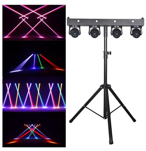 1 staffa for striscia luminosa DJ, 4x40w RGBW luce stroboscopica bianca da discoteca con controllo indipendente, luce e da palco, luce a testa e