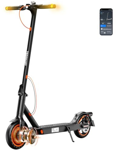 TODIMART E Scooter mit Straßenzulassung T-Serie, 30-35km Reichweite | 500W Spitzenleistung, mit App Bluetooth, Doppelbremssystem, IPX5 wasserdicht, Notlaufreifen, BMS