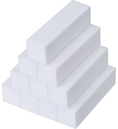 10pcs White Nail Buffer Block Set, Professional White Buffer Block Nail File Sanding Block Acrylic Nail Art Care Tips Sanding File Tool Manicure Tool Kit and Pedicure Tools Set
