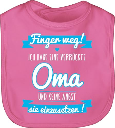 Shirtracer - Baby Lätzchen - Sprüche - Ich habe eine verrückte Oma blau