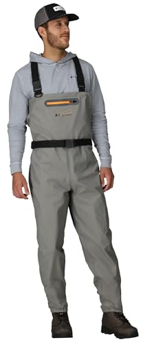 FROGG TOGGS Canyon II Breathable Waterproof Stockingfoot Fishing Chest Wader for Fishing, Gray, XX-Large