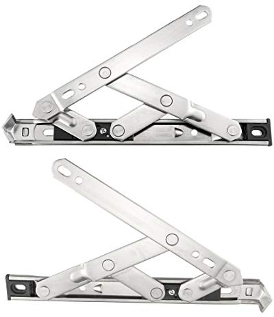 sourcing map 8-Inch Hanging/Casement Window Hinge, 202 Stainless Steel 2Pcs