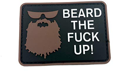 Beard The F**k Up Braun Airsoft Klettverschluss PVC Patch