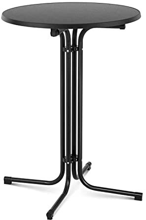 Royal Catering RC-BIS80FB Stehtisch rund klappbar Ø 80 cm schwarz 110 cm hoch Bistrotisch Gastronomie