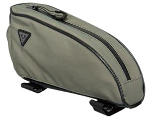 TOPEAK TopLoader Fahrradtasche mit Rohrhalterung, 0,75 Liter, grüne Farbe mit grauem Logo