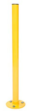 Car Park Post - Yellow Fixed Parking Security Bollard - The Workplace Depot