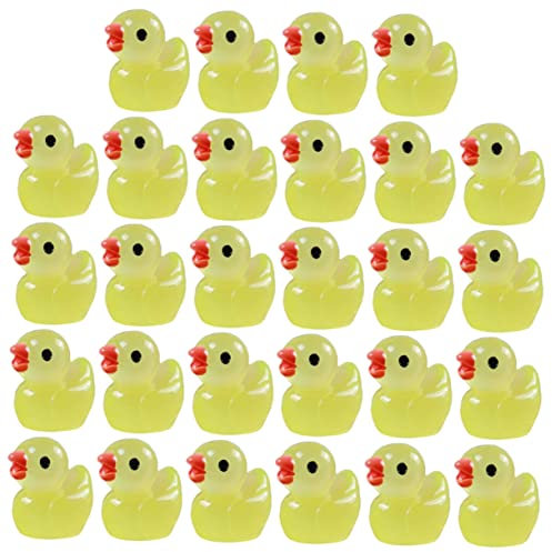 STOBOK 100stücke Mini Leuchtende Enten Puppenhaus Zubehör Miniaturen Zum Basteln Aus Kunstharz Für Junge Mädchen Als Partydekorationen Und Spielzeug