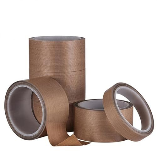 OSMARI 0,18 mm PTFE-Band, 300 Grad, hohe Temperaturbeständigkeit, selbstklebendes, wasserdichtes Klebeband, Stoff, Wärmedämmung, Dichtungsmaschinenbänder, 20 mm, 10 m, 0,13 mm